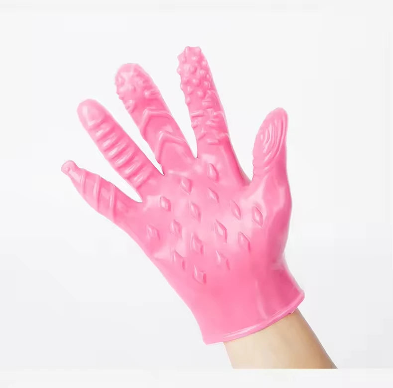 Silicone Erotic Finger Gloves Soft Flirting Hand Sleeve Finger Toys For Adult