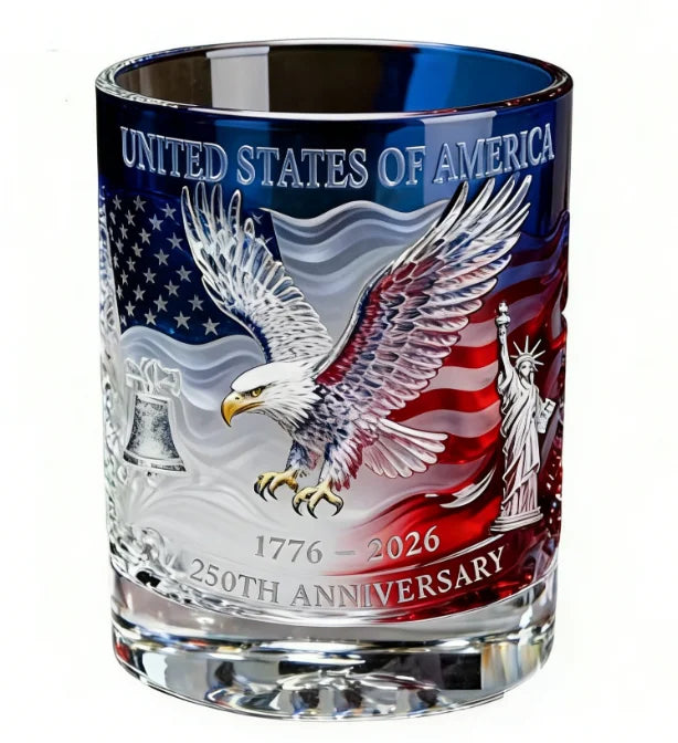 New Whiskey Glass Cup Wine 1776-2026 Edition Whiskey Wine Glass America Us 250th Anniversary We the People 2026 Whiskey Bottle