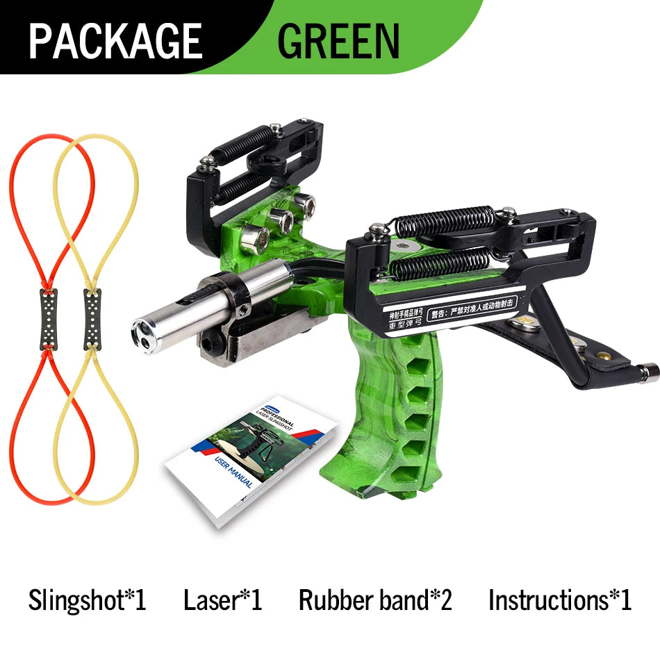 High Quality Laser Slingshot Hunting Outdoor Shooting Slingshot Precision Competitive Sports With Bowl Holder