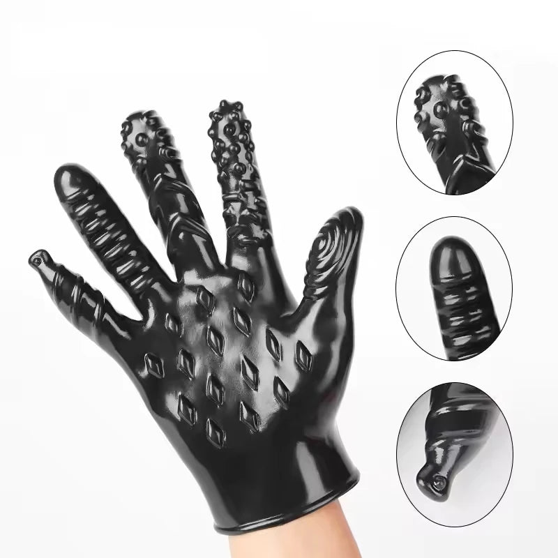 Silicone Erotic Finger Gloves Soft Flirting Hand Sleeve Finger Toys For Adult