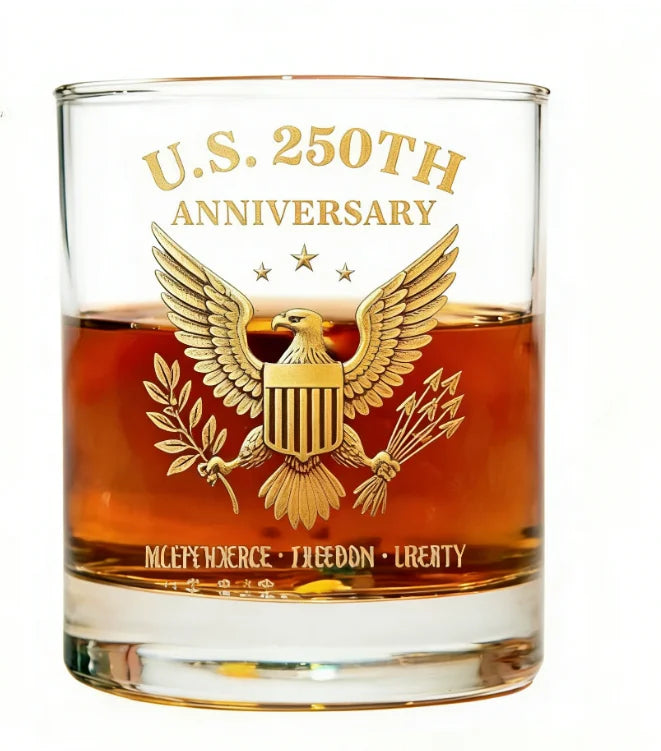 New Whiskey Glass Cup Wine 1776-2026 Edition Whiskey Wine Glass America Us 250th Anniversary We the People 2026 Whiskey Bottle