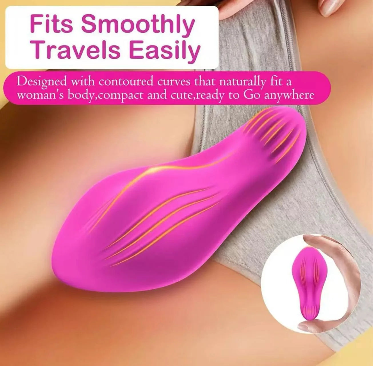 APP Wearable-Portable Remote Vibrator with Spermicide Customizable Frequency 120g for Women