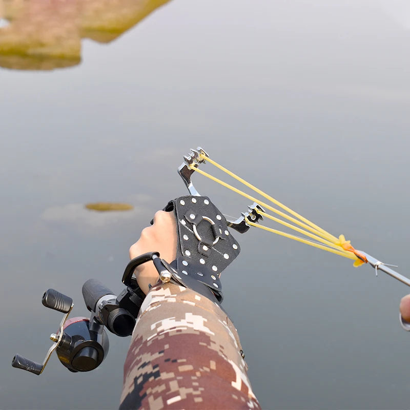 Piaoyu Slingshot New Premium Fishing Slingshot Outdoor Professional Sports and Hunting Bracelet Combination Slingshot Set