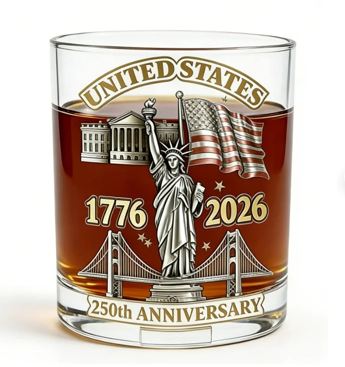 New Whiskey Glass Cup Wine 1776-2026 Edition Whiskey Wine Glass America Us 250th Anniversary We the People 2026 Whiskey Bottle