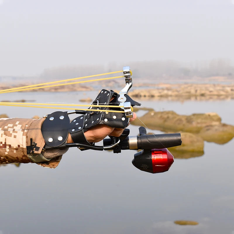 Piaoyu Slingshot New Premium Fishing Slingshot Outdoor Professional Sports and Hunting Bracelet Combination Slingshot Set