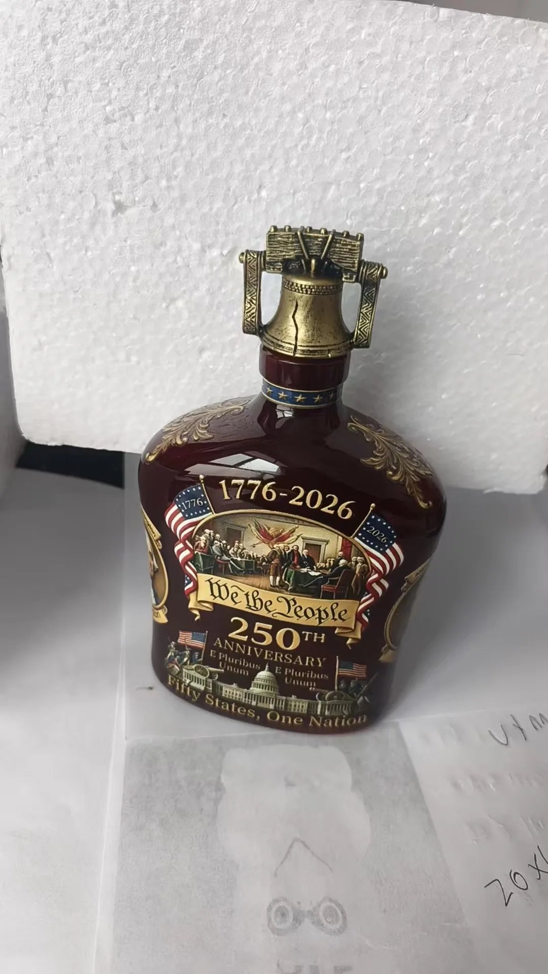 New Whiskey Glass Cup Wine 1776-2026 Edition Whiskey Wine Glass America Us 250th Anniversary We the People 2026 Whiskey Bottle