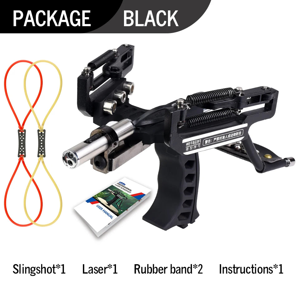 High Quality Laser Slingshot Hunting Outdoor Shooting Slingshot Precision Competitive Sports With Bowl Holder