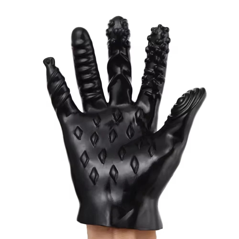 Silicone Erotic Finger Gloves Soft Flirting Hand Sleeve Finger Toys For Adult