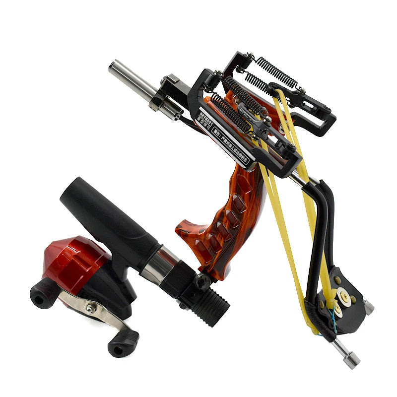 Piaoyu Upgraded Hunting Fishing Set Slingshot Red Laser Aiming Shooting with Fishing Reel Shooting Accessories