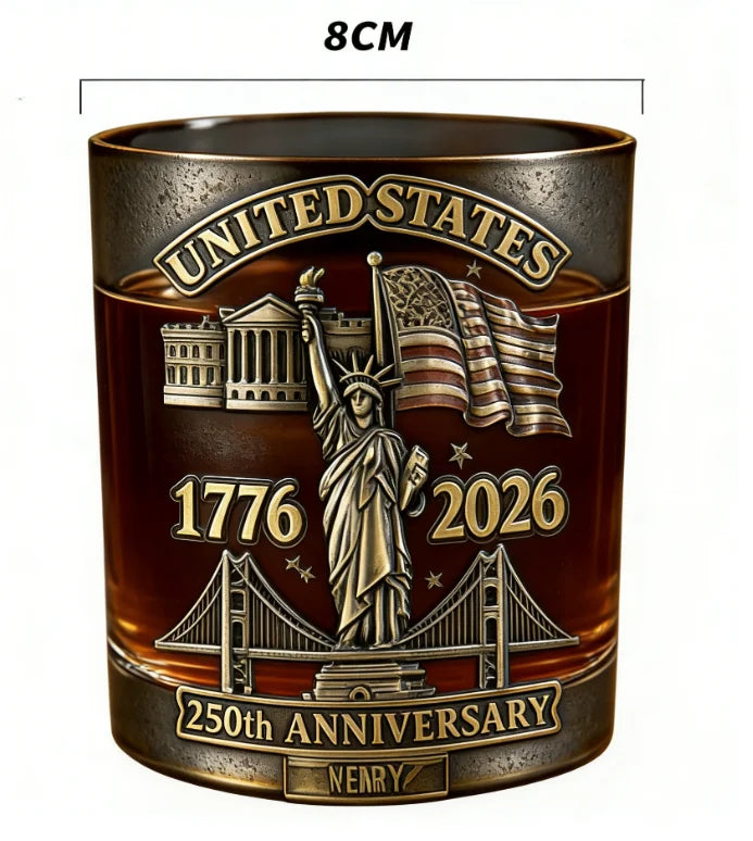 New Whiskey Glass Cup Wine 1776-2026 Edition Whiskey Wine Glass America Us 250th Anniversary We the People 2026 Whiskey Bottle