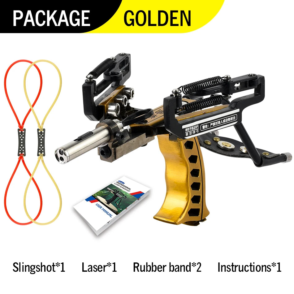 High Quality Laser Slingshot Hunting Outdoor Shooting Slingshot Precision Competitive Sports With Bowl Holder
