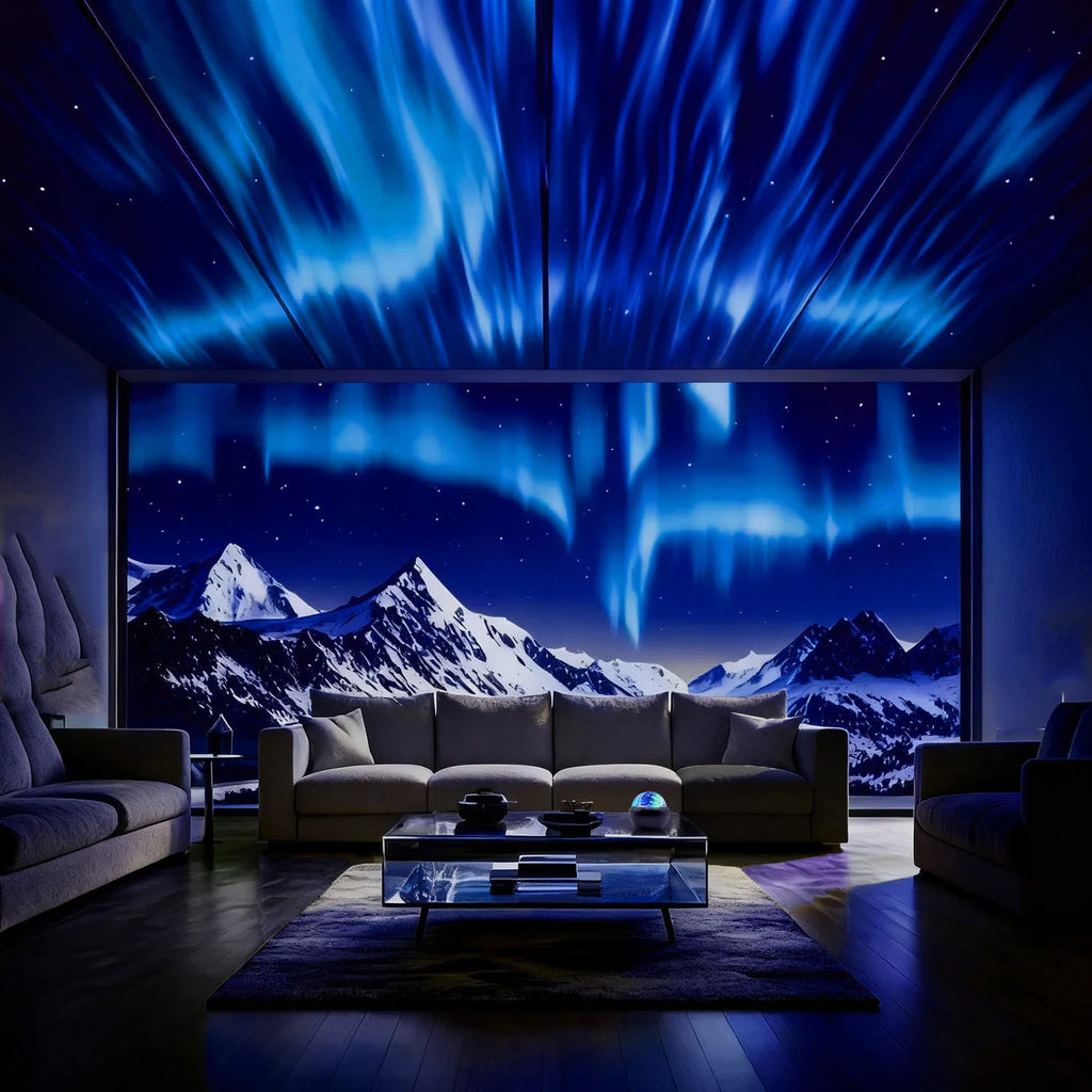 New Arctic Ripple Dynamic Light Shadow Starry Sky Lamp, Romantic Mood Night Light for Bedroom, Suitable for Room and Living Room