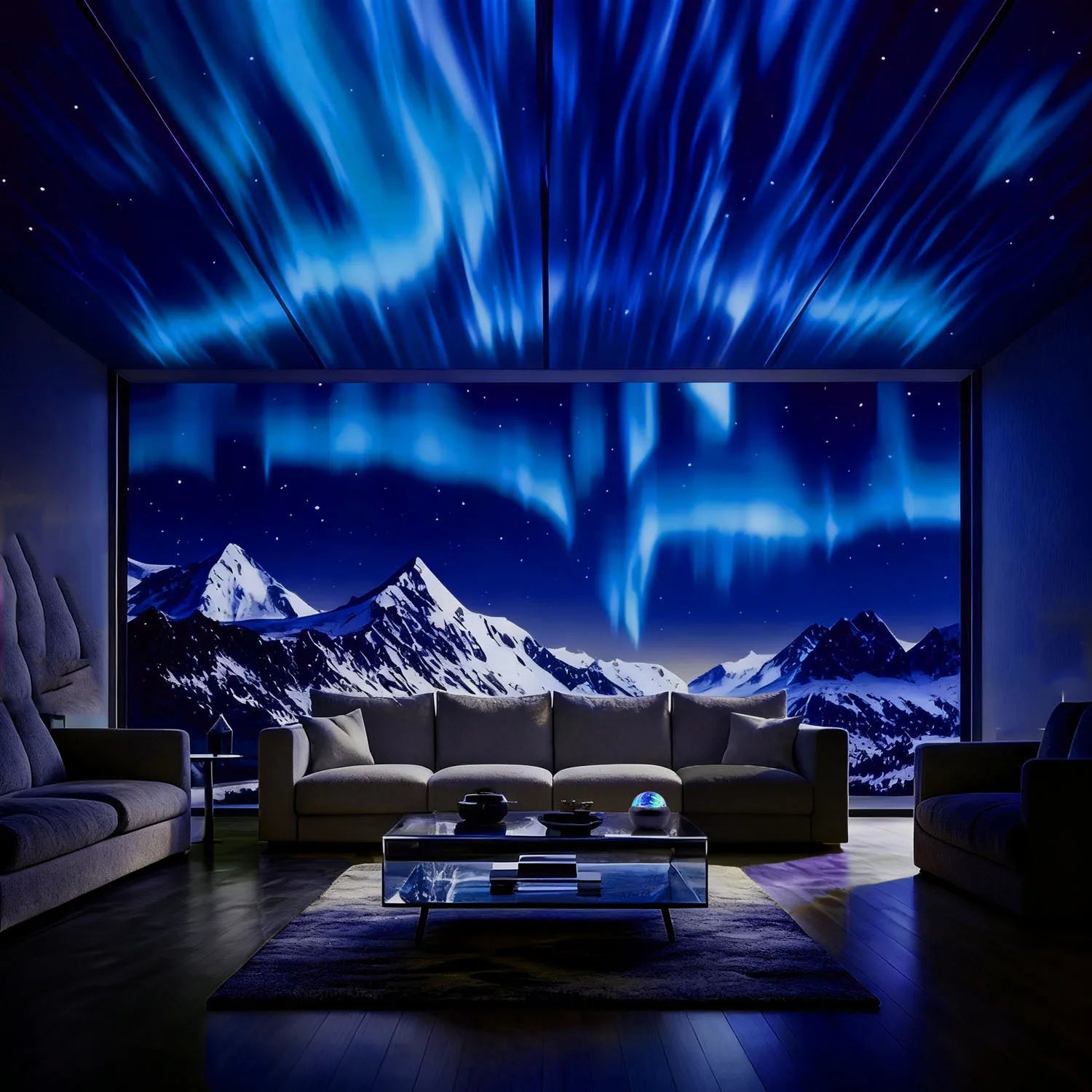 New Arctic Ripple Dynamic Light Shadow Starry Sky Lamp, Romantic Mood Night Light for Bedroom, Suitable for Room and Living Room