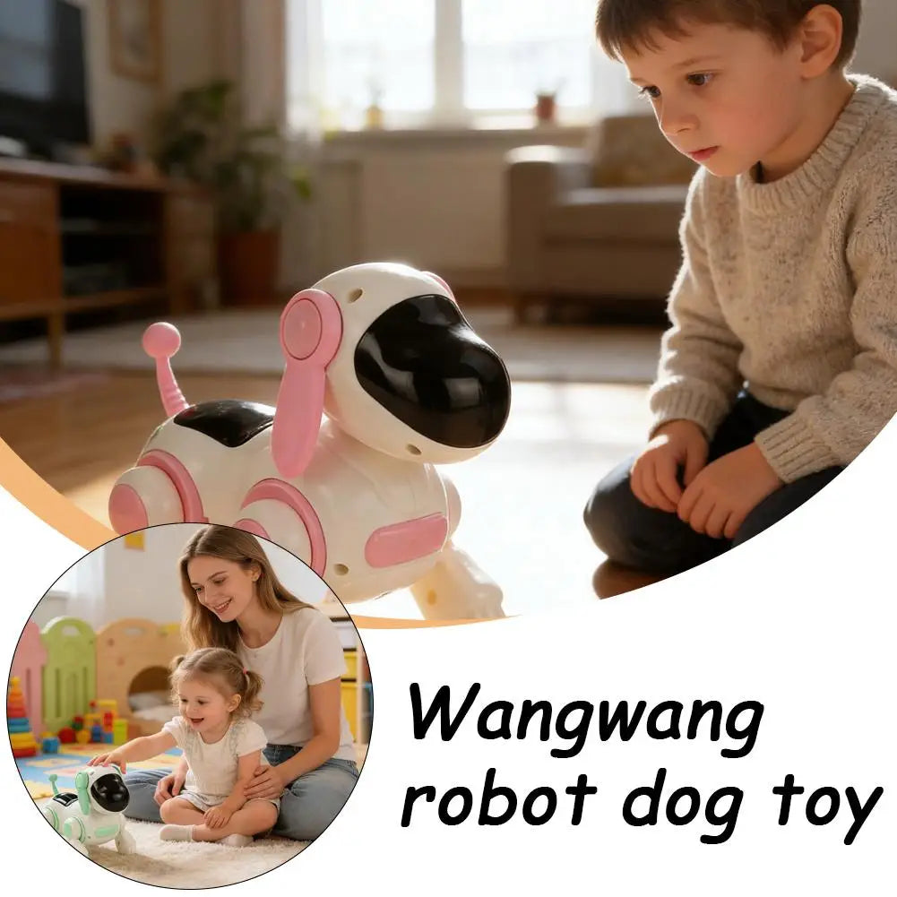 Interactive Robot Dog For Kids Electronic Walking Puppy With Lights & Singing Educational Toy Gift Without Battery K4x9