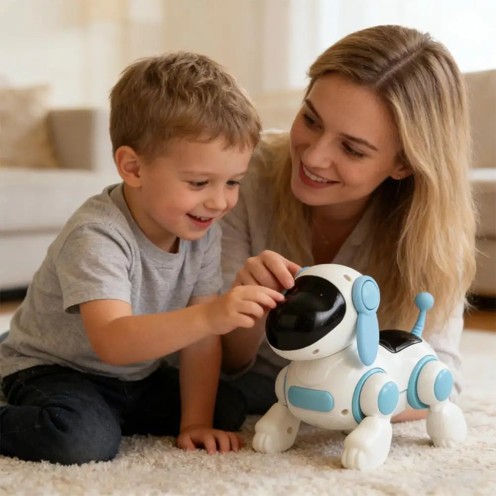 Interactive Robot Dog For Kids Electronic Walking Puppy With Lights & Singing Educational Toy Gift Without Battery K4x9
