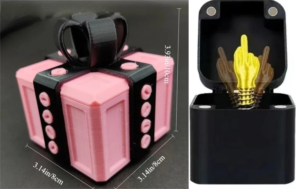 Out of the box pop-up Middle Finger Gift Box Creative Desk Home Decor Gifts Middle Finger Novelty Christmas Funny Prank Gift