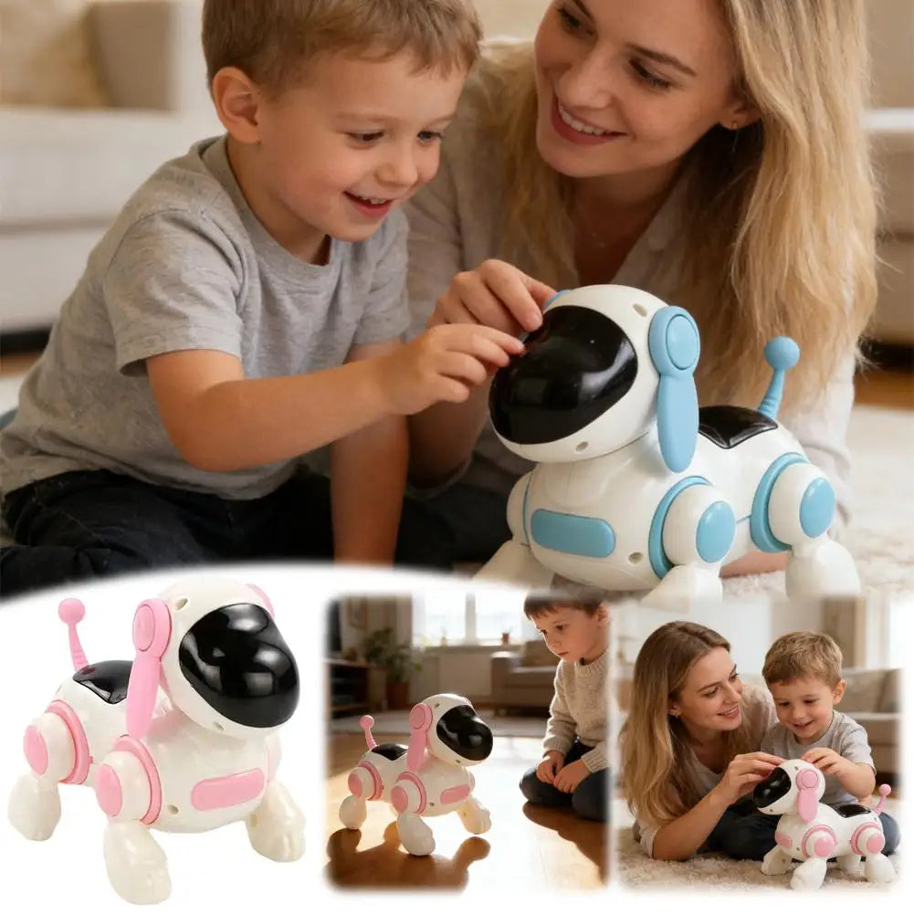 Interactive Robot Dog For Kids Electronic Walking Puppy With Lights & Singing Educational Toy Gift Without Battery K4x9