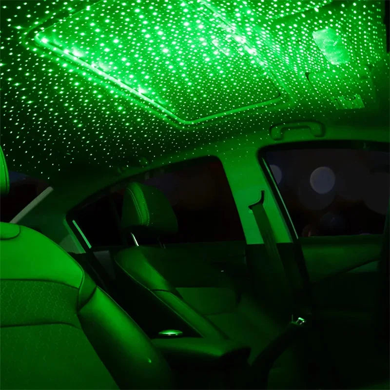 Mini Car LED Star Night Light Projector USB Power Saving Galaxy Atmosphere Starry Sky Roof Decoration for Vehicle