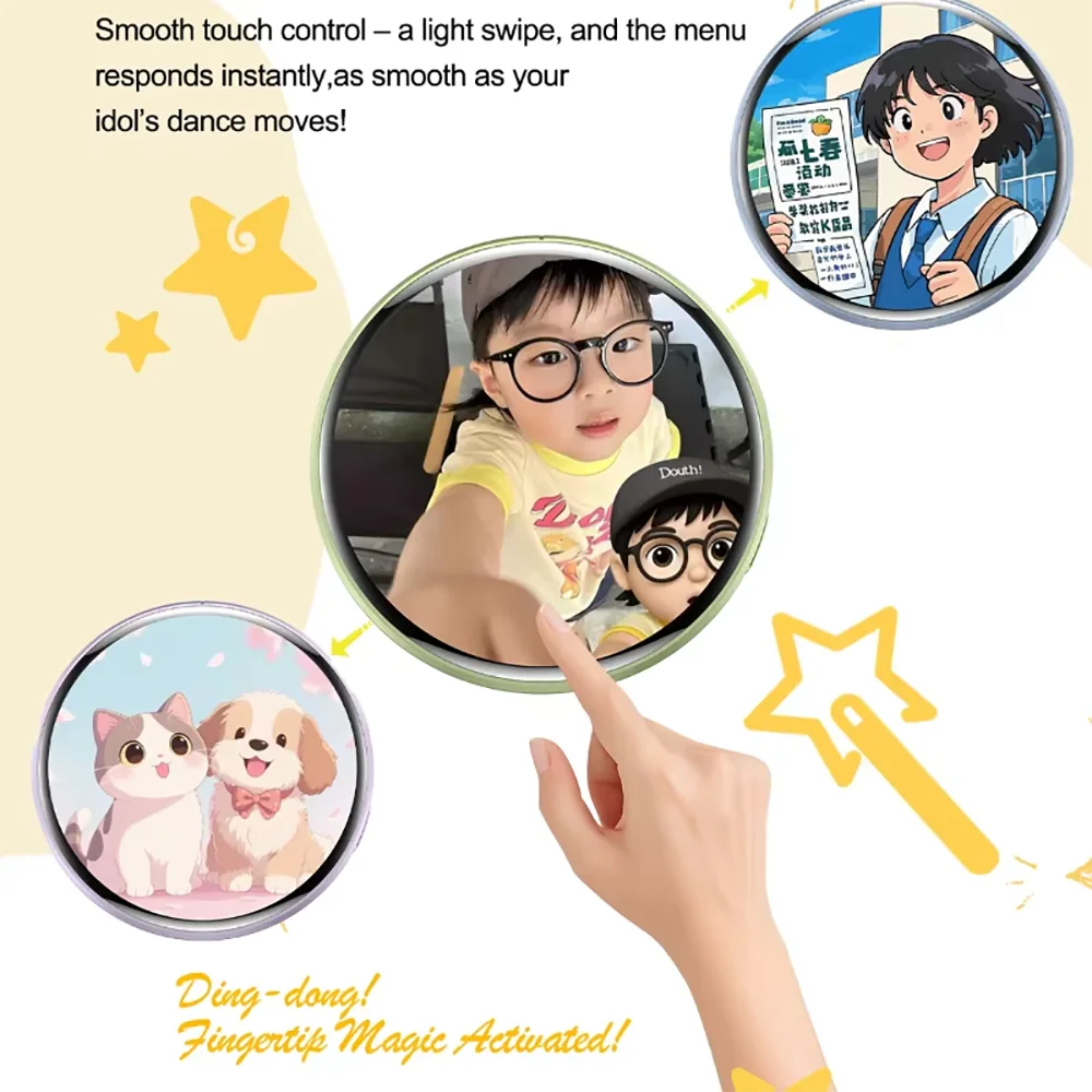 Dynamic Electronic Badge Display Pin 1.7 In Touch Screen Anime E-Badge For Game Peripherals Excellent Fans Friends Birthday Gift